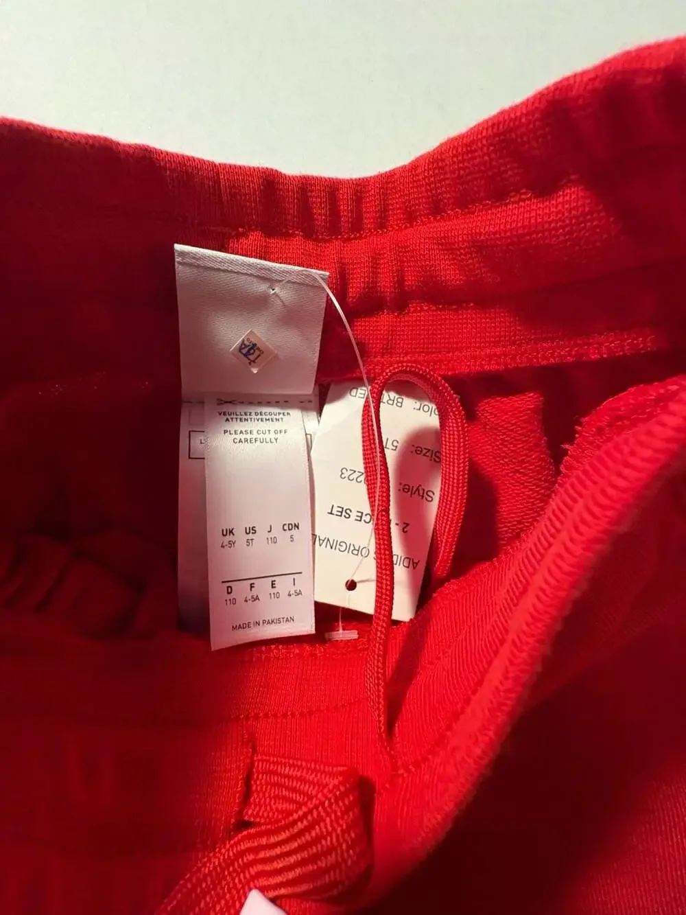 Adidas Kids Trefoil Short Tee Set in Better Scarlet